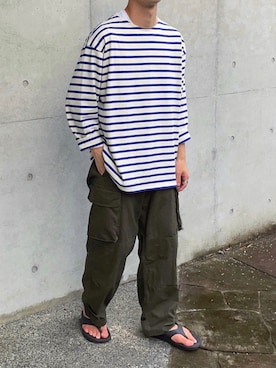 「OOFOS（ウーフォス）のOOFOS　Ooriginal（サンダル）」を使った、renさん（メンズ・180cm）の秋コーディネート
