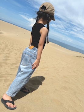 「アイテム（キャップ）」を使った、m2s★◡̈⃝︎⋆︎*さん（キッズ・110cm）の夏コーディネート