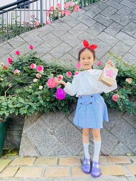 「アイテム（レッグウェア）」を使った、aoiさん（キッズ・122cm）の春コーディネート