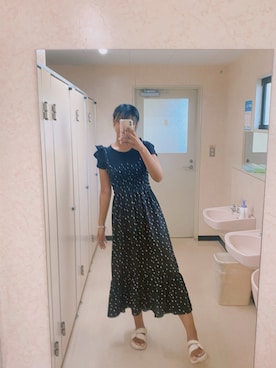 「ドットワンピ」｜60kgさん（レディース・168cm）の秋コーディネート