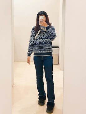 「GRL（グレイル）のアイテム（スリッポン）」を使った、57kgさん（レディース・168cm）の冬コーディネート
