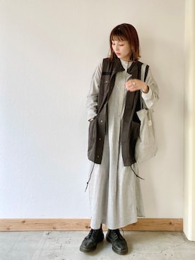 「クリスプ」｜「アイテム（シャツワンピース）」を使った、asukaさん（レディース・157cm）の夏コーディネート