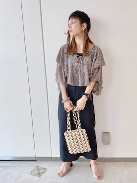 「クリスプ」｜「アイテム（ハンチング/ベレー帽）」を使った、asukaさん（レディース・157cm）の夏コーディネート