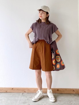 「クリスプ」｜「アイテム（キャップ）」を使った、asukaさん（レディース・157cm）の夏コーディネート