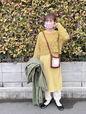 「チュニック」｜「アイテム（モッズコート）」を使った、asukaさん（レディース・157cm）の冬コーディネート