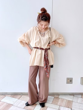 「Crisp（クリスプ）のアイテム（バレエシューズ）」を使った、asukaさん（レディース・157cm）の夏コーディネート