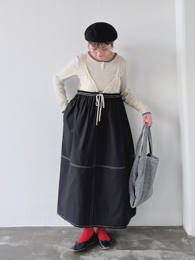 「Crisp（クリスプ）のアイテム」を使った、asukaさん（レディース・158cm）の秋コーディネート