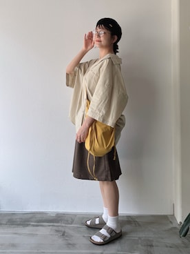 「Crisp（クリスプ）のアイテム（その他パンツ）」を使った、asukaさん（レディース・158cm）の秋コーディネート