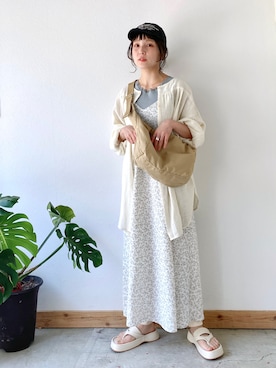 「クリスプ」｜「アイテム（ワンピース/ドレス）」を使った、asukaさん（レディース・157cm）の春コーディネート