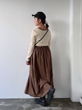 「Crisp（クリスプ）のアイテム」を使った、asukaさん（レディース・158cm）の秋コーディネート