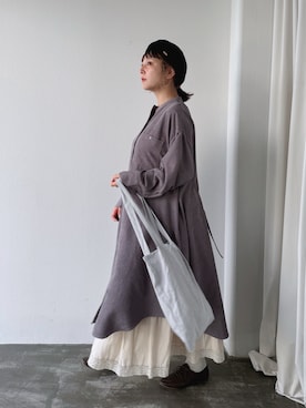 「アイテム（シャツワンピース）」を使った、asukaさん（レディース・158cm）の秋コーディネート