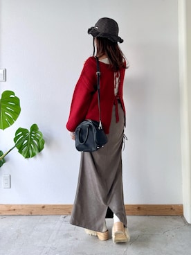 「Crisp（クリスプ）のアイテム（ニット/セーター）」を使った、asukaさん（レディース・158cm）の秋コーディネート