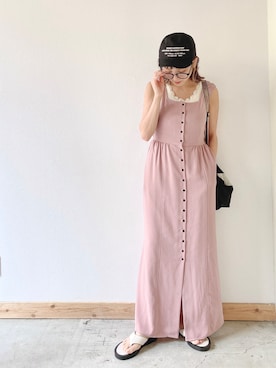 「クリスプ」｜「アイテム（キャップ）」を使った、asukaさん（レディース・157cm）の夏コーディネート