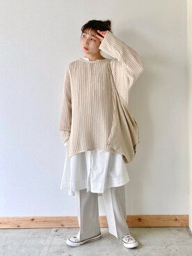 「クリスプ」｜「アイテム（シャツワンピース）」を使った、asukaさん（レディース・157cm）の春コーディネート