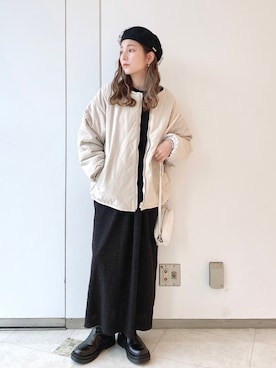 「classicalelf（クラシカルエルフ）のアイテム（ブルゾン）」を使った、asukaさん（レディース・157cm）の秋コーディネート