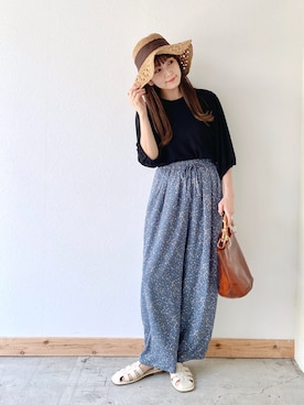 「Crisp（クリスプ）のアイテム（帽子）」を使った、asukaさん（レディース・157cm）の春コーディネート
