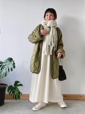 「クリスプ」｜「アイテム（ジャケット/アウター）」を使った、asukaさん（レディース・158cm）の冬コーディネート