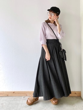 「クリスプ」｜「アイテム（キャップ）」を使った、asukaさん（レディース・157cm）の夏コーディネート