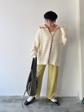 「Crisp（クリスプ）のアイテム（その他パンツ）」を使った、asukaさん（レディース・158cm）の秋コーディネート