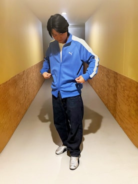 「アイテム（ジャージ）」を使った、PUMAさん（メンズ・174cm）の秋コーディネート