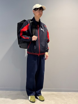 「PUMA（プーマ）のアイテム（キャップ）」を使った、PUMAさん（メンズ・166cm）の春コーディネート