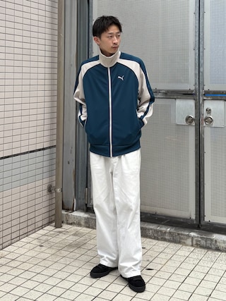 「PUMA(プーマ)のPUMA プーマ ユニセックス T7 トラックジャケット JP(ジャージ)」を使った、PUMAさん(メンズ・172cm)の秋コーディネート