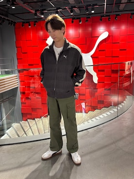 「アイテム（ボストンバッグ）」を使った、PUMAさん（メンズ・172cm）の秋コーディネート