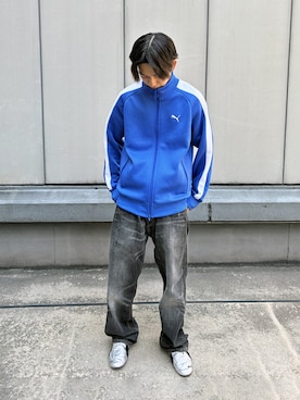 「アイテム（ジャージ）」を使った、PUMAさん（メンズ・168cm）の秋コーディネート