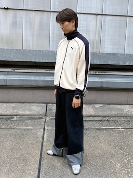 「アイテム（ボストンバッグ）」を使った、PUMAさん（メンズ・172cm）の秋コーディネート