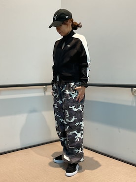 「PUMA(プーマ)のアイテム(帽子)」を使った、PUMAさん(レディース・160cm)の秋コーディネート