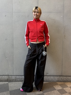 「PUMA（プーマ）のアイテム（バッグ）」を使った、PUMAさん（レディース・173cm）の春コーディネート