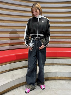 「PUMA（プーマ）のアイテム（バッグ）」を使った、PUMAさん（レディース・156cm）の春コーディネート