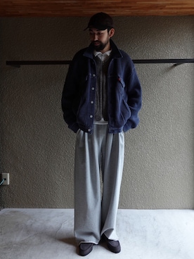 「YOKE（ヨーク）のアイテム」を使った、アスガルさん（メンズ・185cm）の冬コーディネート