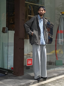 「SHINYAKOZUKA（シンヤコヅカ）のアイテム」を使った、アスガルさん（メンズ・185cm）の夏コーディネート