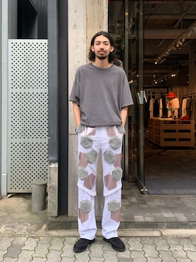 「KIKO KOSTADINOV（キコ コスタディノフ）のアイテム（パンツ）」を使った、アスガルさん（メンズ・185cm）の夏コーディネート