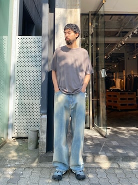 「アイテム（Tシャツ/カットソー）」を使った、アスガルさん（メンズ・185cm）の夏コーディネート