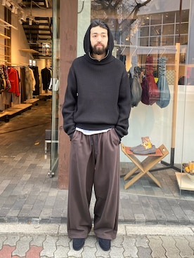 「Toironier（トワロニエ）のアイテム」を使った、アスガルさん（メンズ・185cm）の冬コーディネート