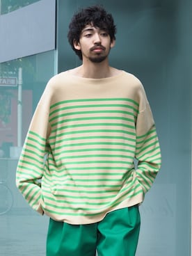 「SHINYAKOZUKA（シンヤコヅカ）のアイテム（パンツ）」を使った、アスガルさん（メンズ・185cm）の夏コーディネート