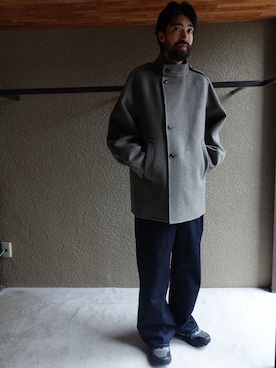 「アイテム（デニムパンツ）」を使った、アスガルさん（メンズ・185cm）の秋コーディネート