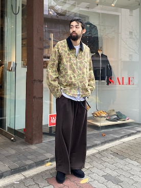 「BLOHM（ブローム）のアイテム」を使った、アスガルさん（メンズ・185cm）の冬コーディネート