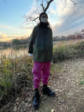 「KIJIMA TAKAYUKI」｜「アイテム（ニットキャップ/ビーニー）」を使った、MIKAさん（レディース・159cm）の秋コーディネート