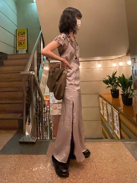 「Yohji Yamamoto（ヨウジヤマモト）のアイテム（Tシャツ/カットソー）」を使った、MIKAさん（レディース・159cm）の夏コーディネート