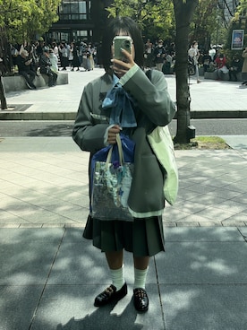 「idem（イデム）のアイテム（テーラードジャケット）」を使った、Yさん（レディース・153cm）の春コーディネート