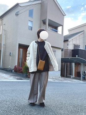 「ワラビーブーツ」｜「アイテム（ジャケット/アウター）」を使った、Nisssy＊さん（メンズ・158cm）の冬コーディネート
