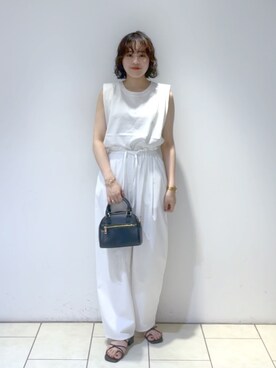 「ワントーンスタイル」｜安藤瀬織さん（レディース・161cm）の夏コーディネート