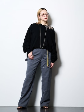 「Dickies（ディッキーズ）のDickies 別注 PAINTER パンツ（その他パンツ、グレー系）」を使った、SAKURAKOさん（レディース・165cm）の春コーディネート