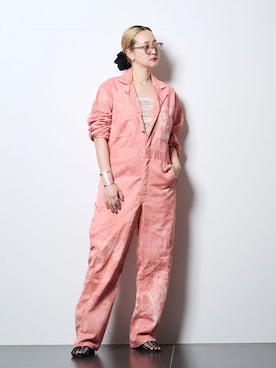 「CITYSHOP（シティーショップ）のLACE スカーフ（バンダナ/スカーフ、ホワイト系）」を使った、SAKURAKOさん（レディース・165cm）の春コーディネート