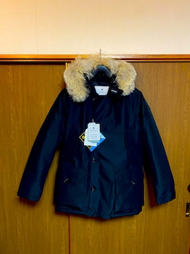 「WOOLRICH（ウールリッチ）のアイテム（ダウンジャケット/コート）」を使った、MAMORUさん（メンズ・168cm）の冬コーディネート