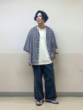 「ビーチサンダル」｜さがはら【RAGEBLUE】さん（メンズ・170cm・20代）の夏コーディネート