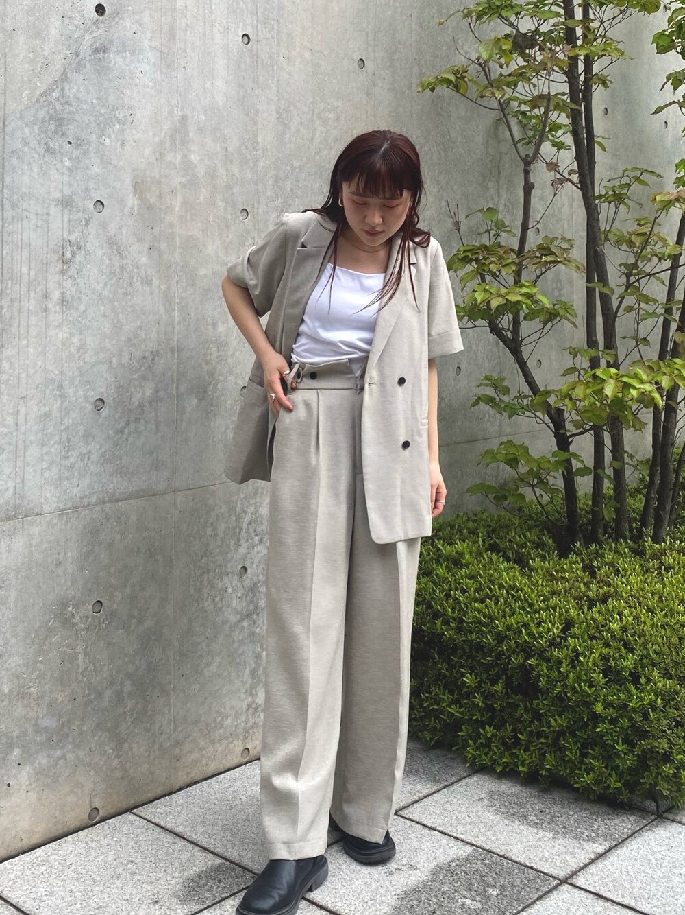 PUBLIC TOKYO リネンライクハーフスリーブジャケット PUBLIC TOKYO 